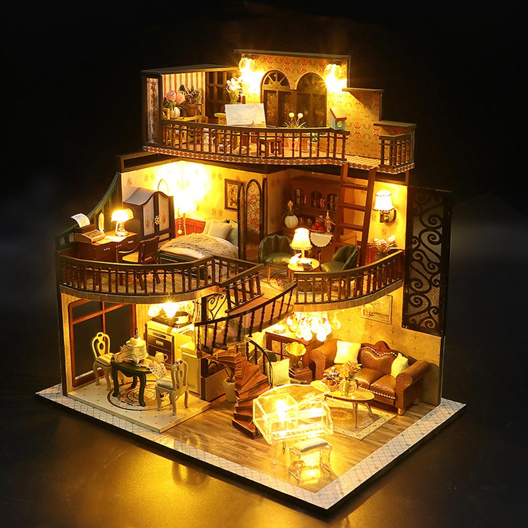 Dream Building Pavilion DIY Dollhouse Miniature Kit