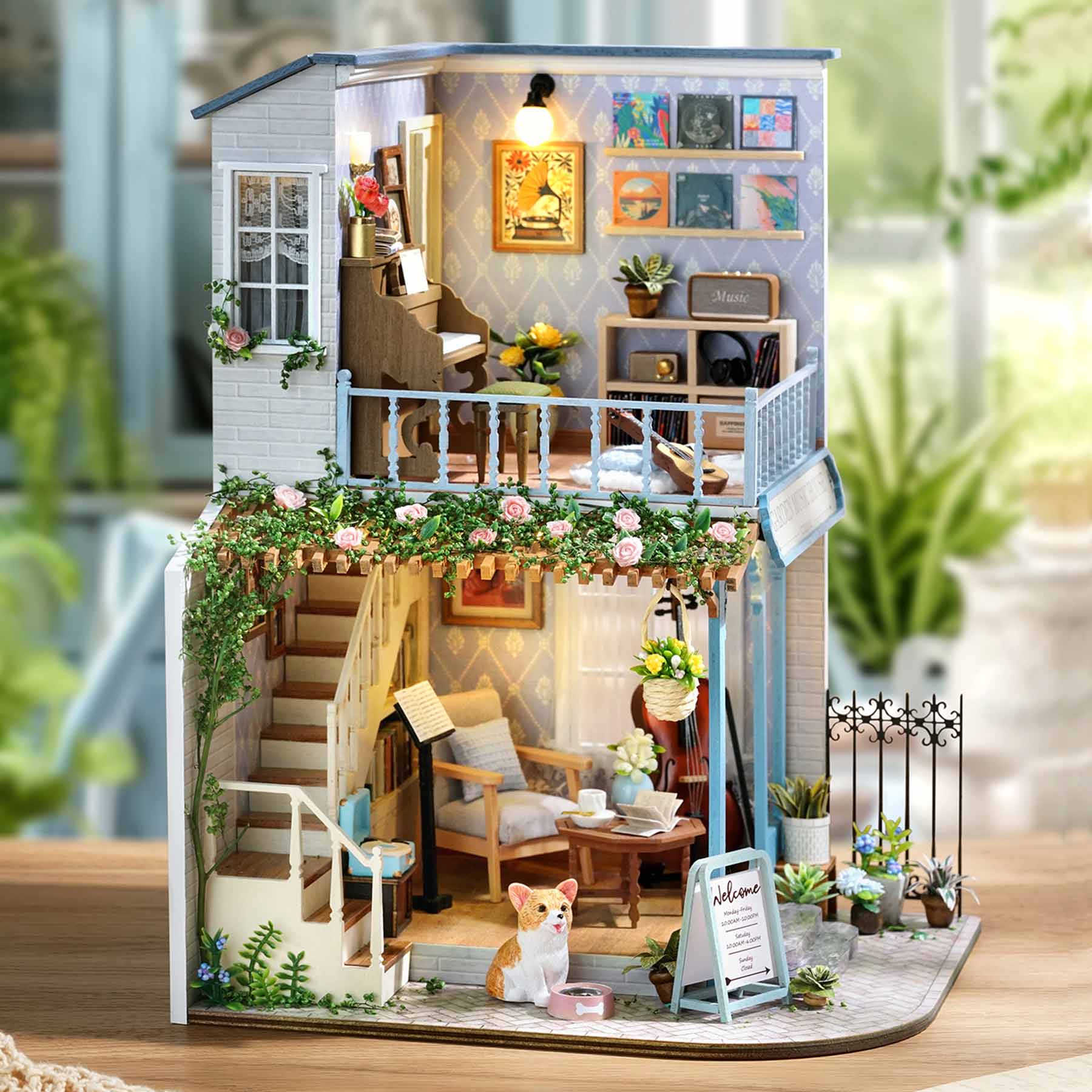 Coffee Shop DIY Miniature House Kit