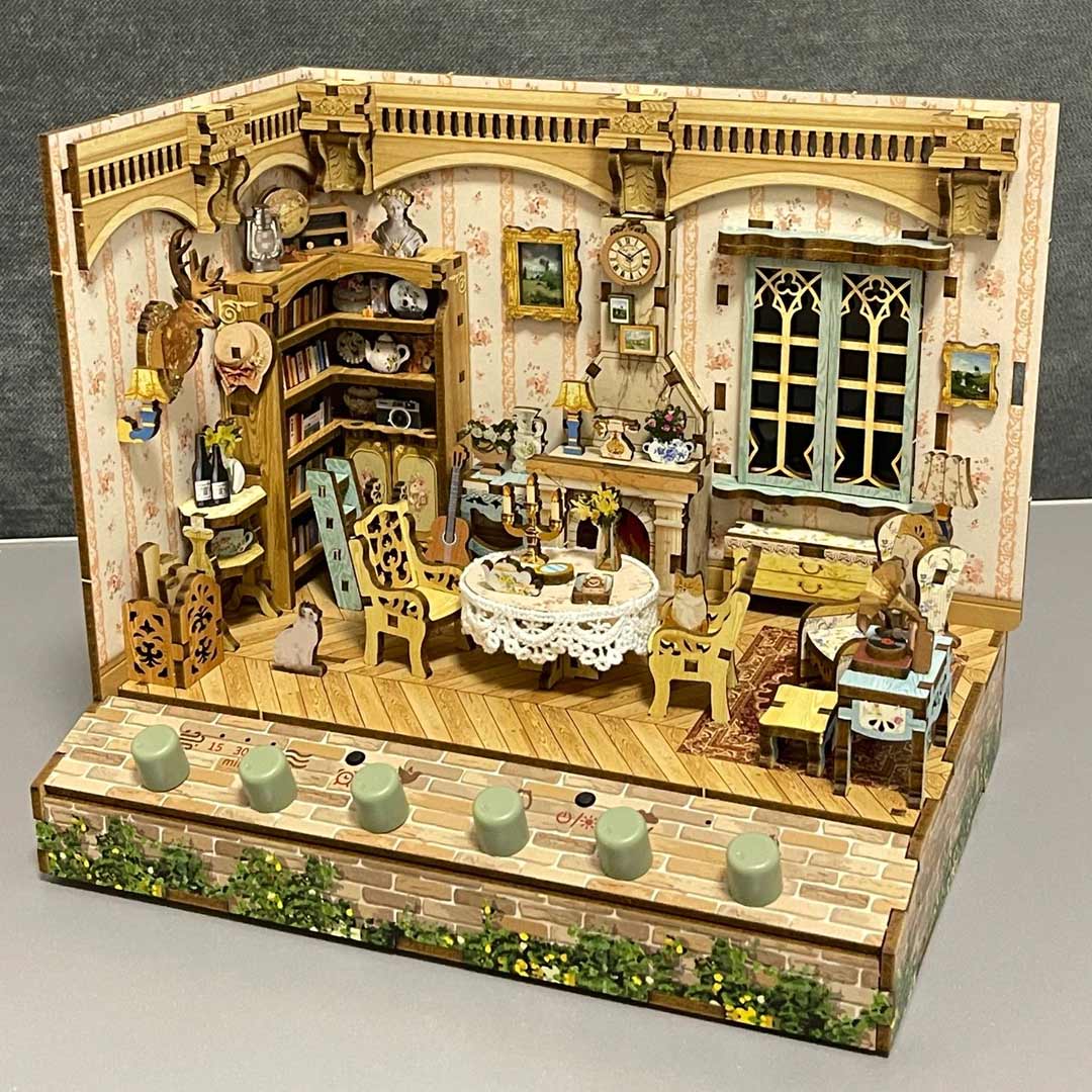 Pastoral Time DIY Miniature & 6 Sound Effects Scene House