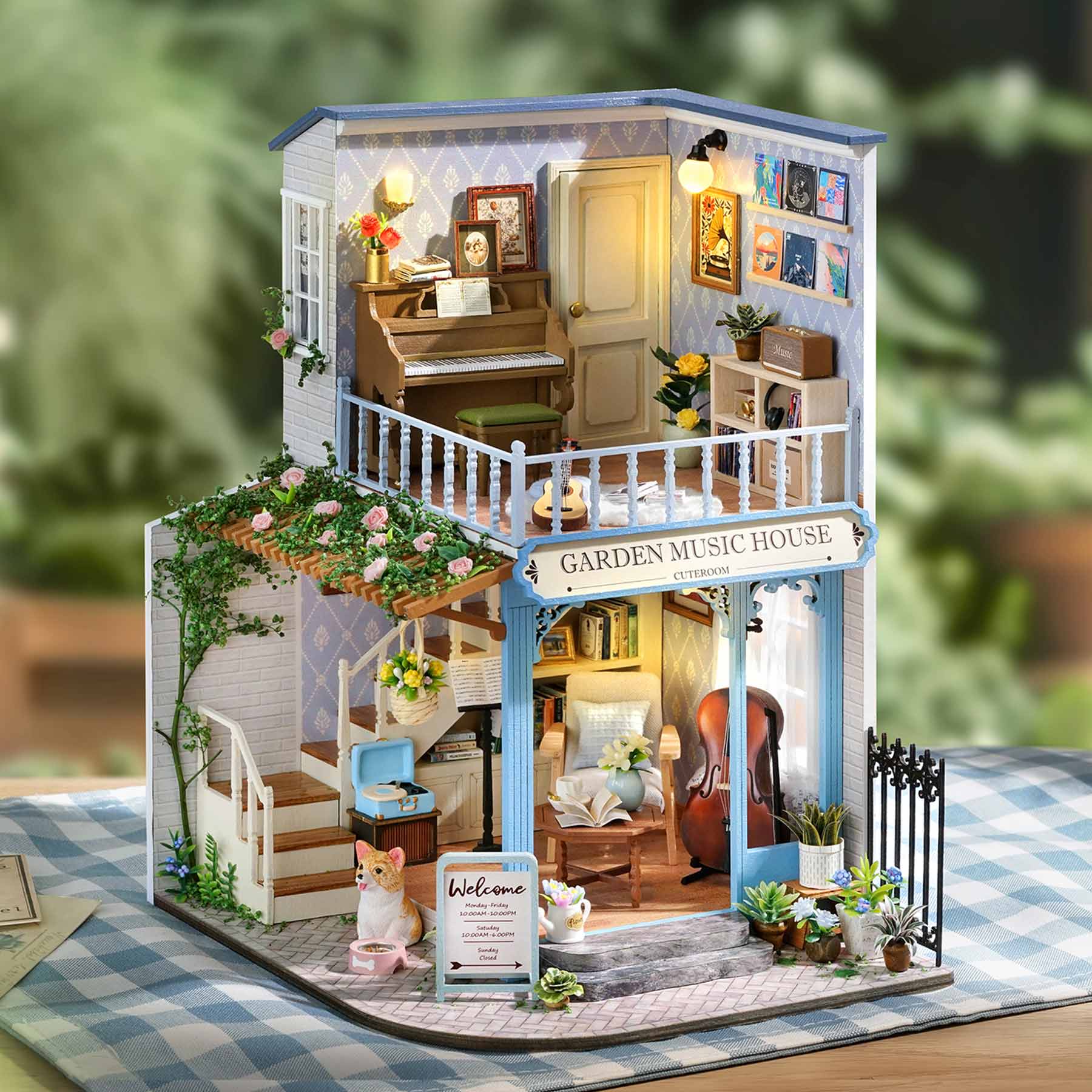Coffee Shop DIY Miniature House Kit