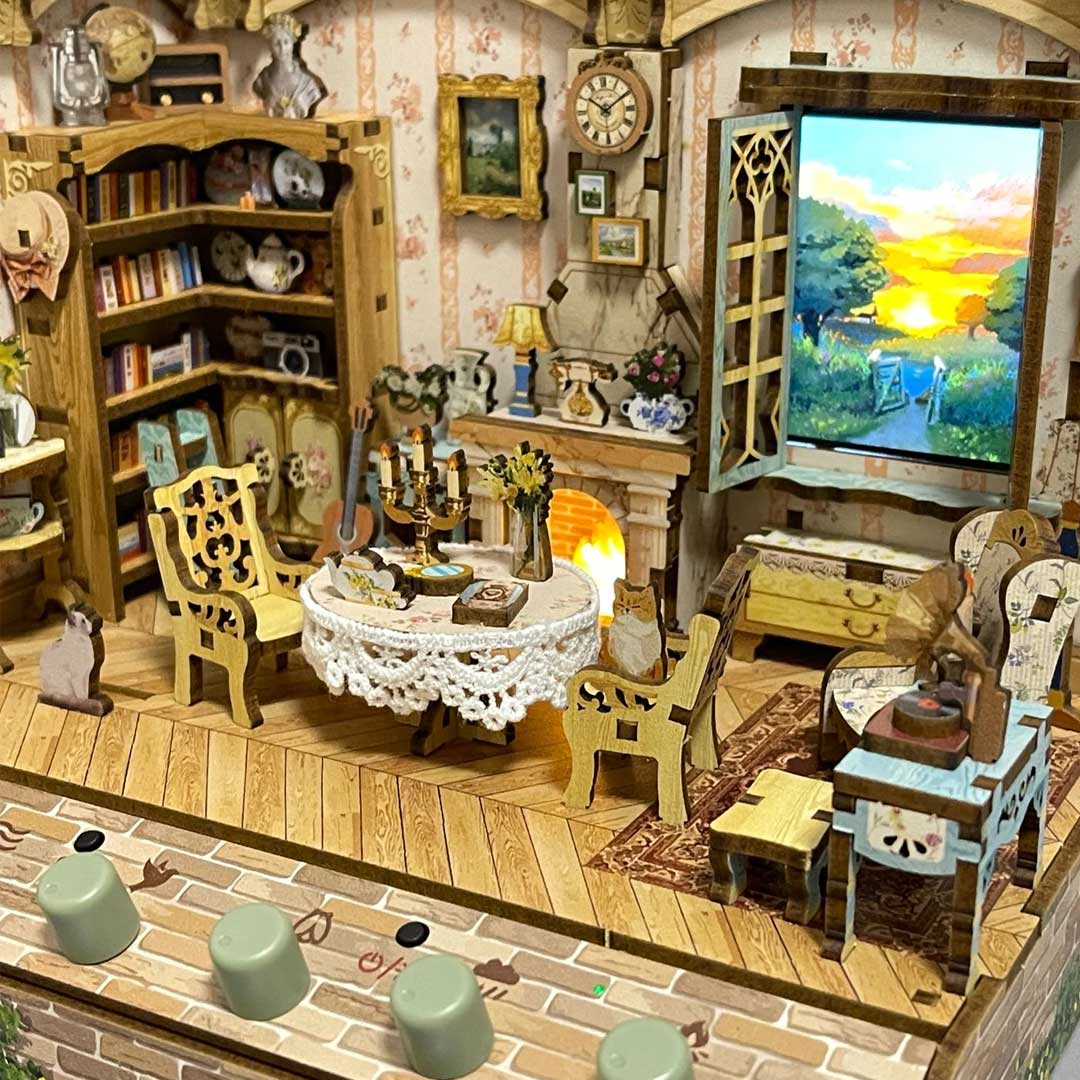 Pastoral Time DIY Miniature & 6 Sound Effects Scene House