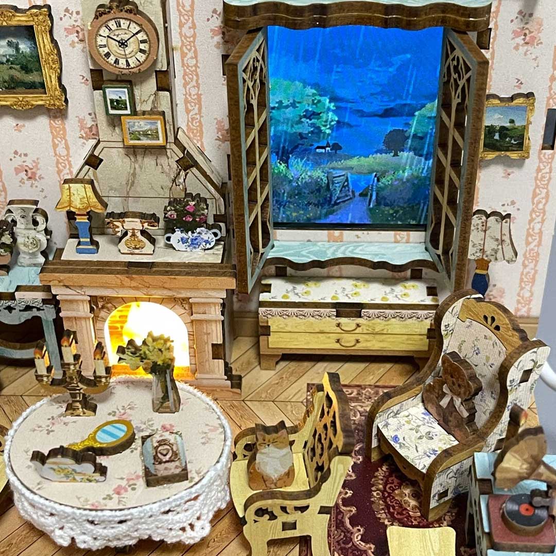 Pastoral Time DIY Miniature & 6 Sound Effects Scene House