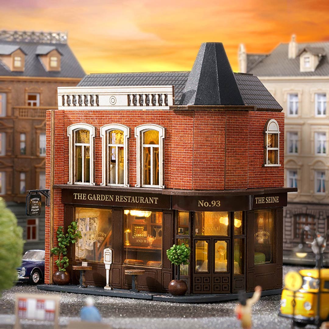 Corner Restaurant DIY Miniature House Kit