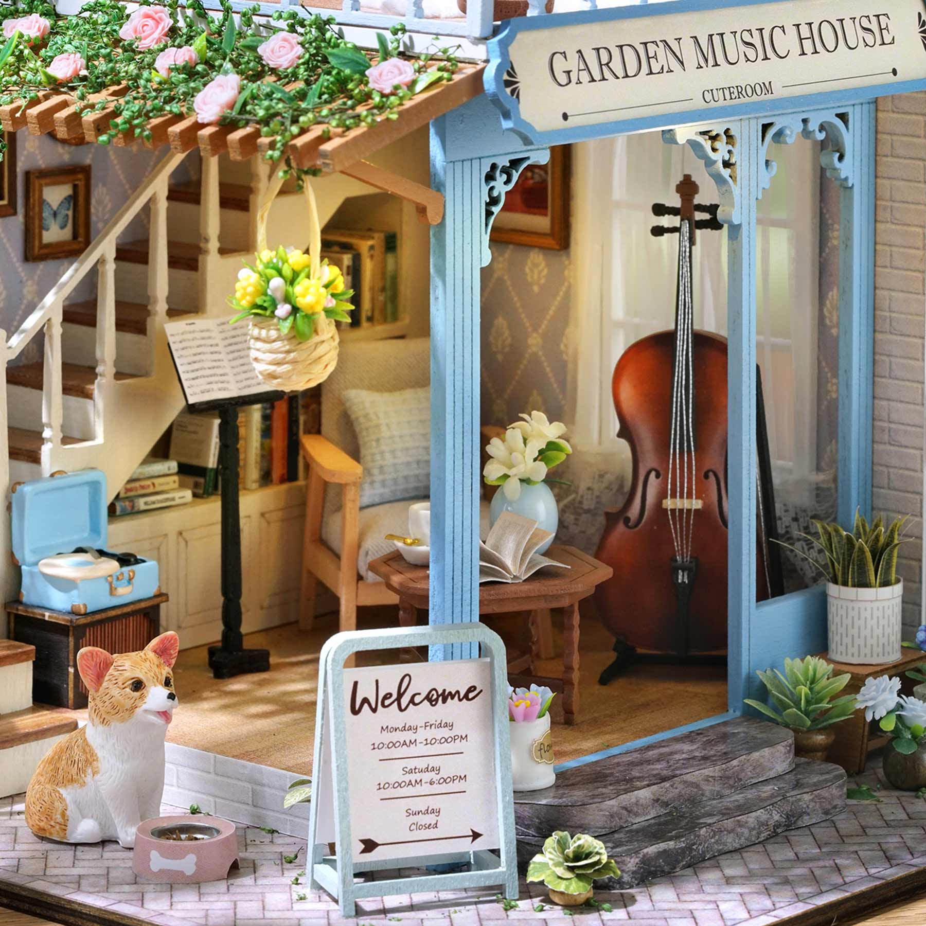 Coffee Shop DIY Miniature House Kit