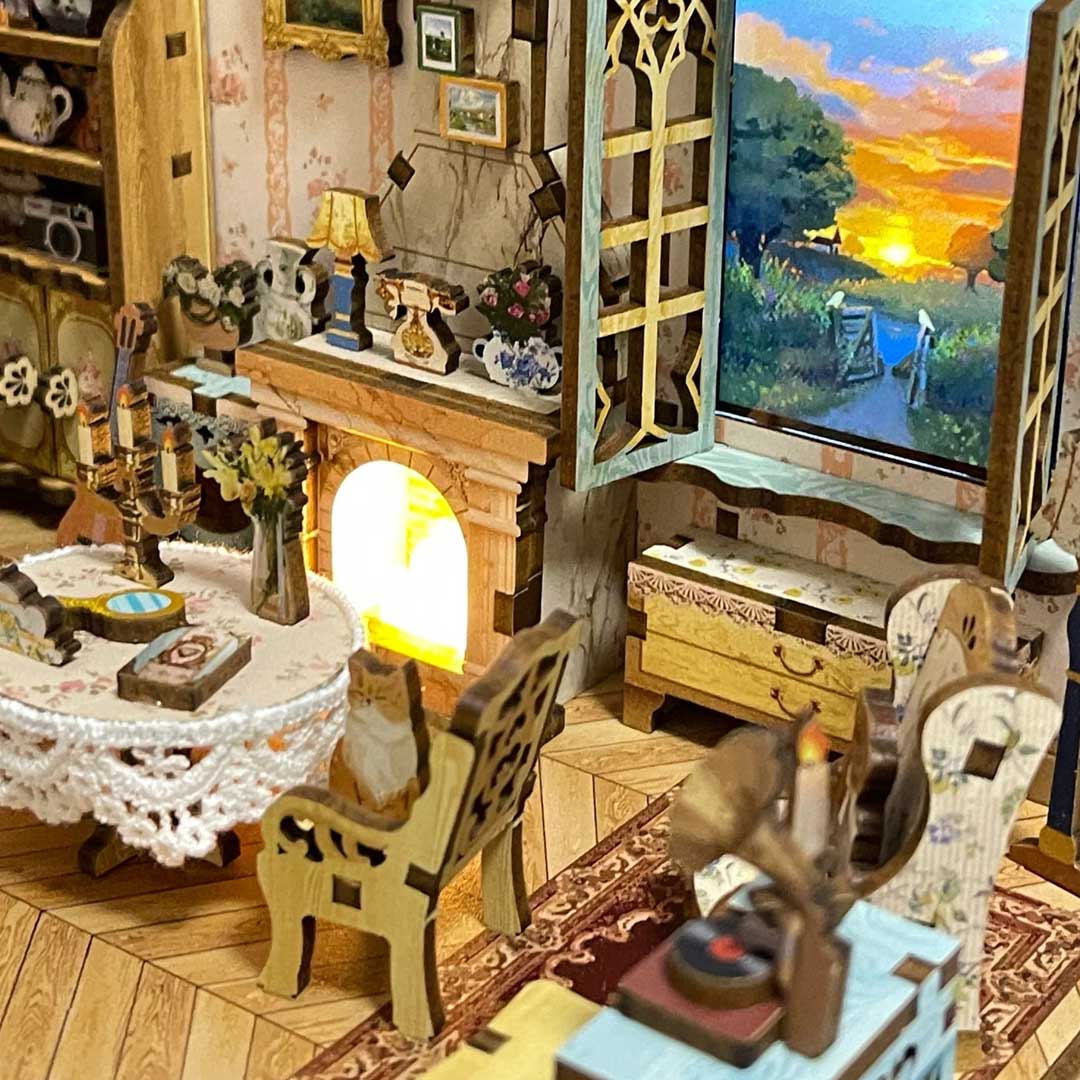 Pastoral Time DIY Miniature & 6 Sound Effects Scene House