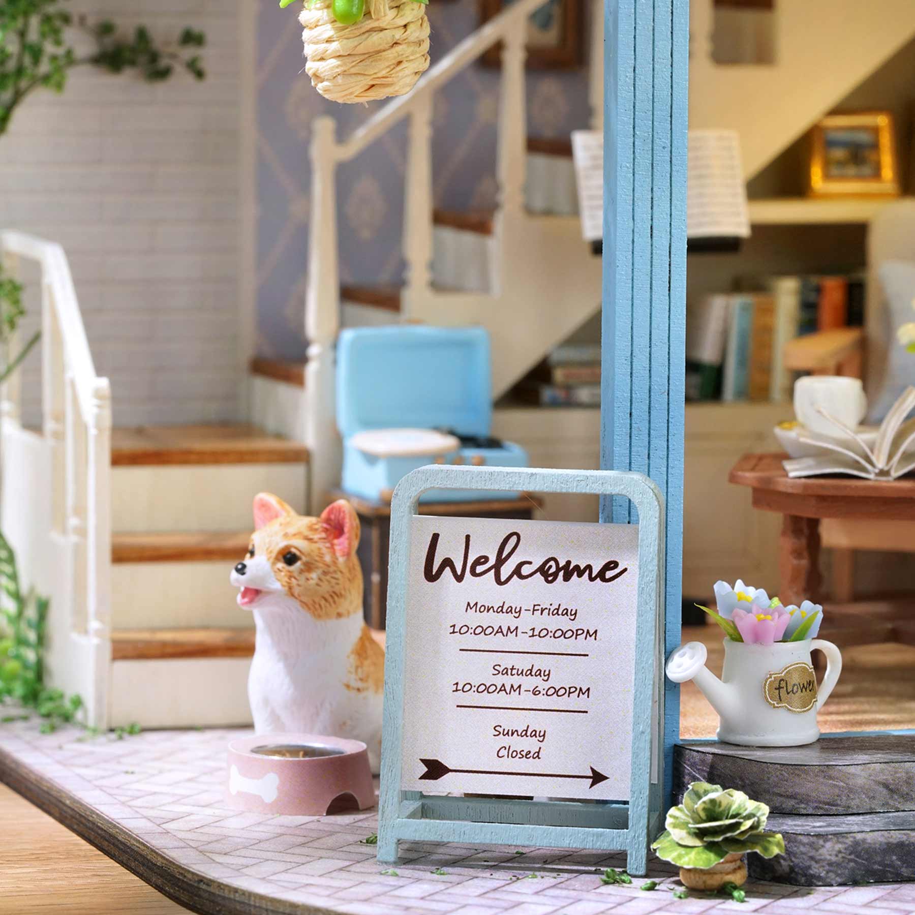 Coffee Shop DIY Miniature House Kit