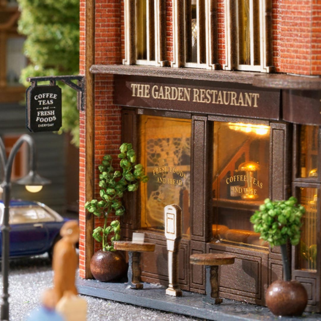 Corner Restaurant DIY Miniature House Kit