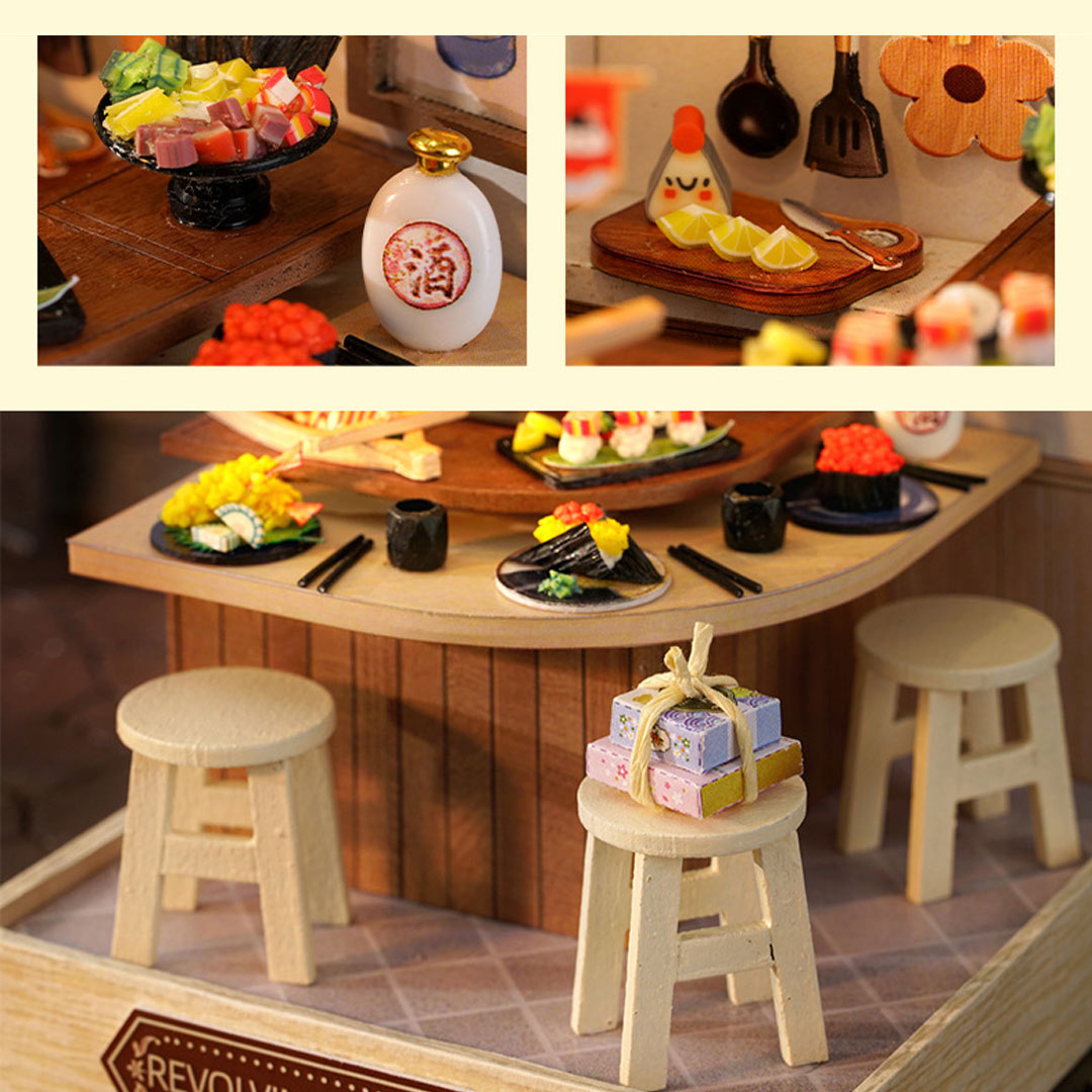 Revolving Food House DIY Miniature Dollhouse Kit