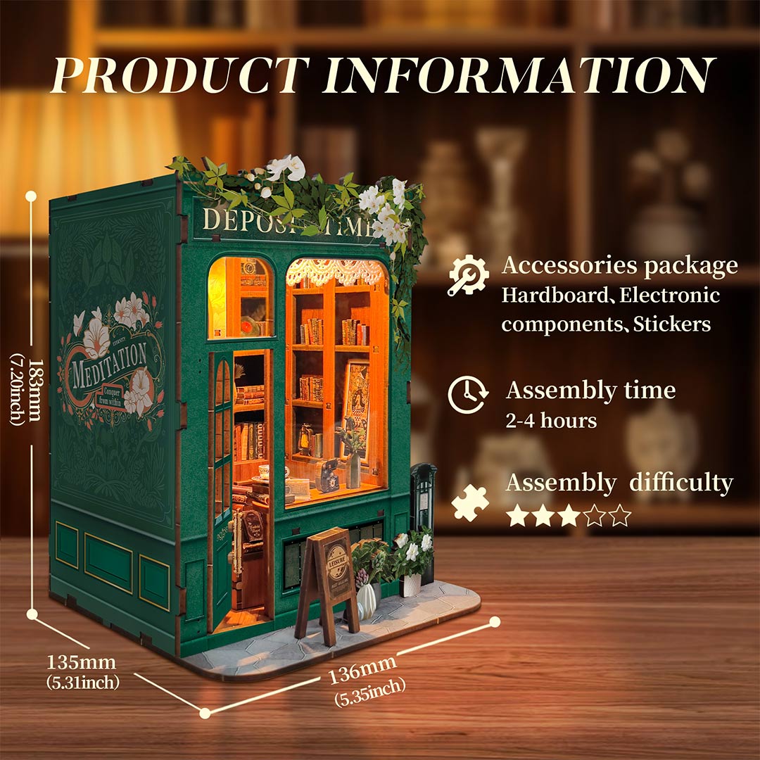 Moments In Time DIY Wooden Book Nook Kit