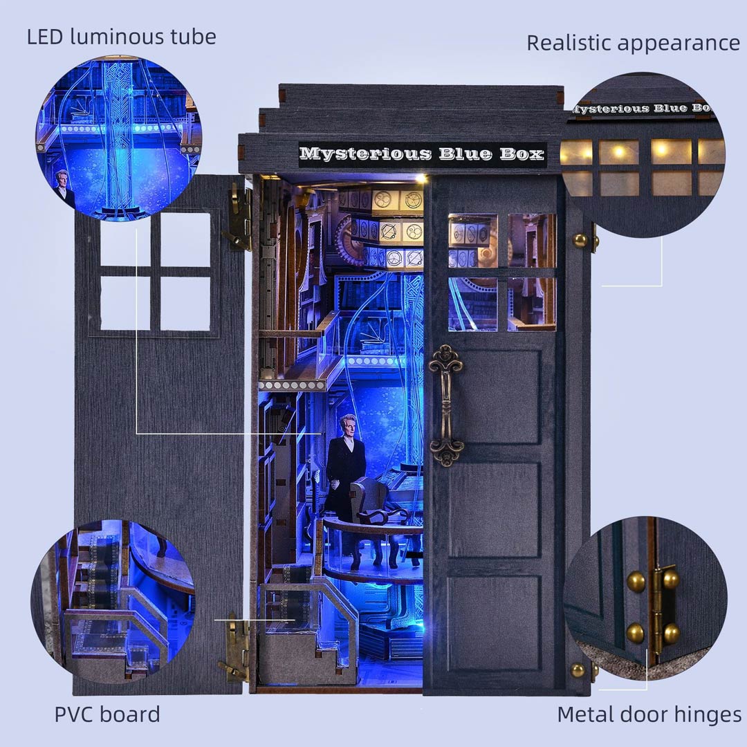 Mysterious Blue Box DIY Book Nook Kit