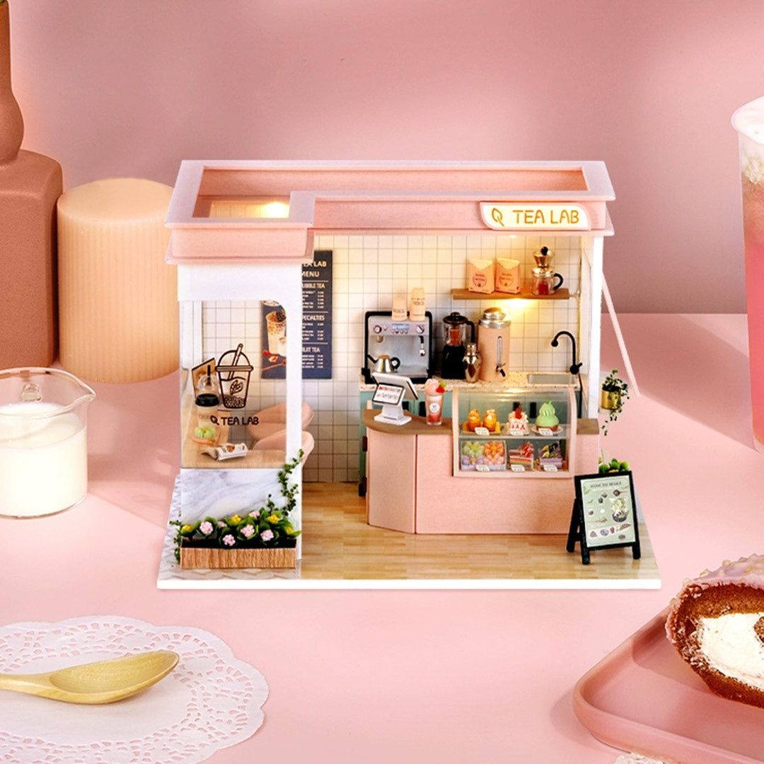Sunshine Tea Shop Dollhouse Miniature DIY House Kit