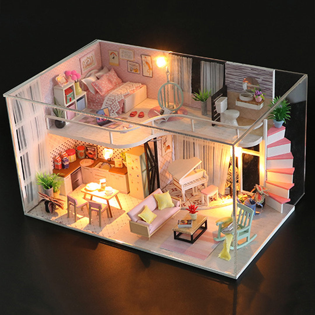 Anna's Pink Melody DIY Miniature Dollhouse Kit