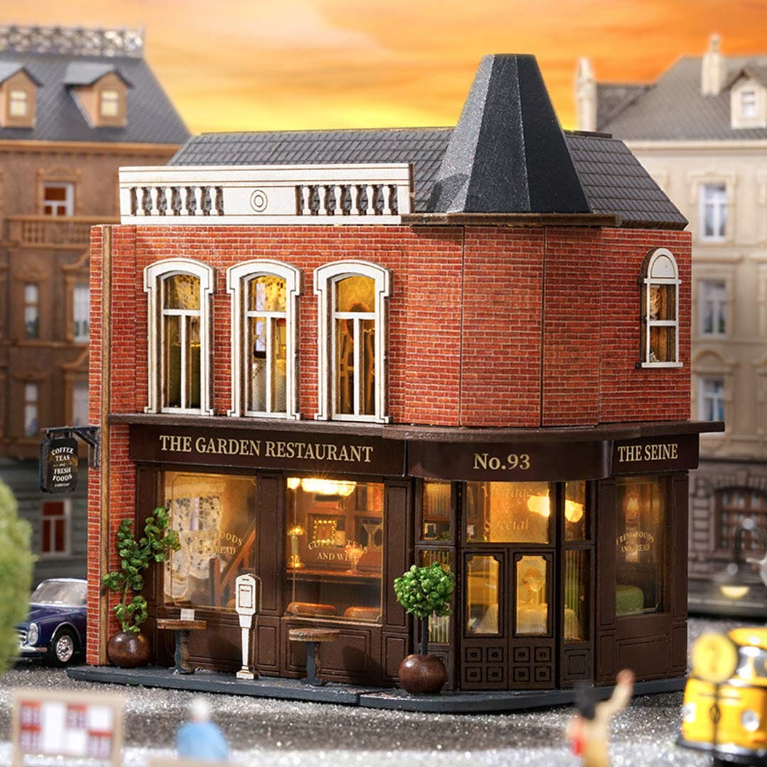 Corner Restaurant DIY Miniature House Kit