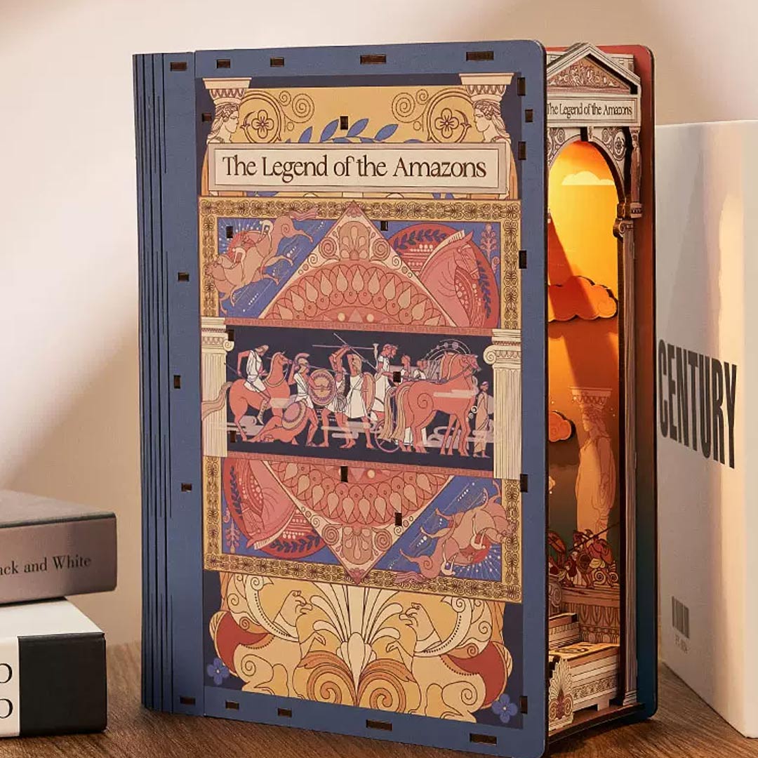 The Legend of the Amazons Wooden Book Nook