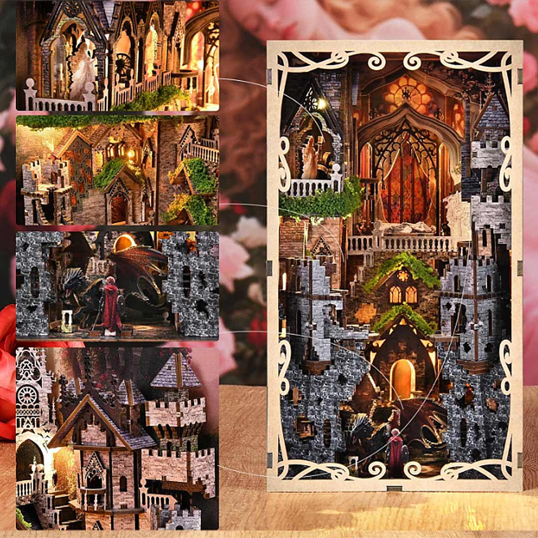 Sleeping Beauty DIY Wooden Book Nook Shelf Insert