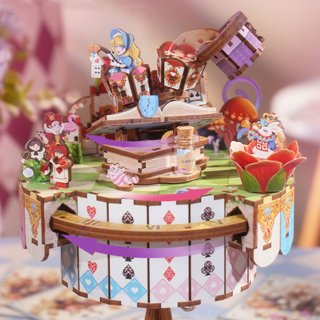 Alice's Tea Party DIY Wooden Music Box