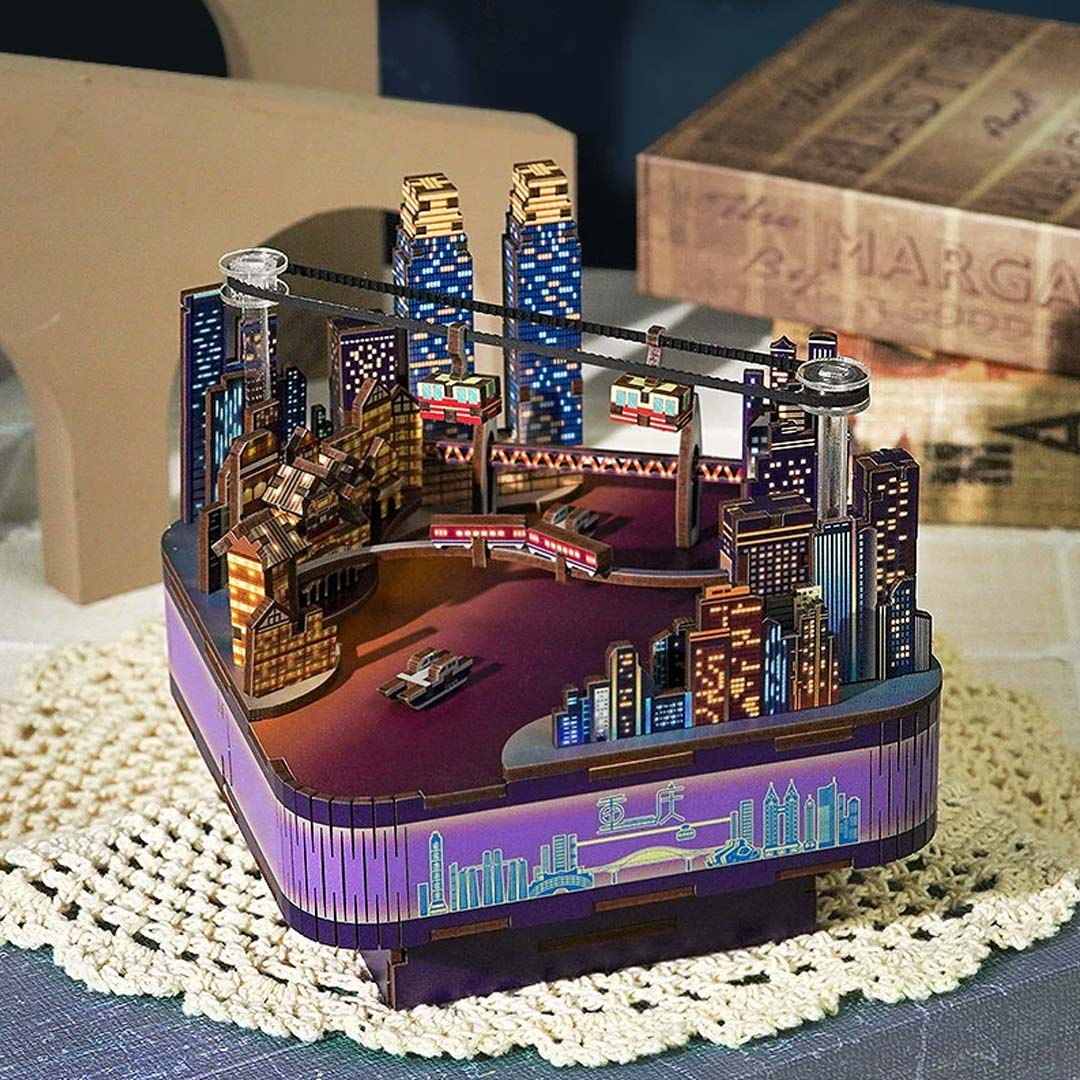 Chongqing Times 3D Wooden Puzzle Music Box