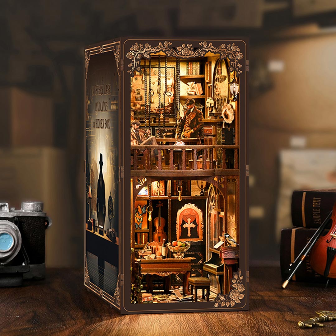 Dark Box Mystery DIY Wooden Book Nook Shelf Insert