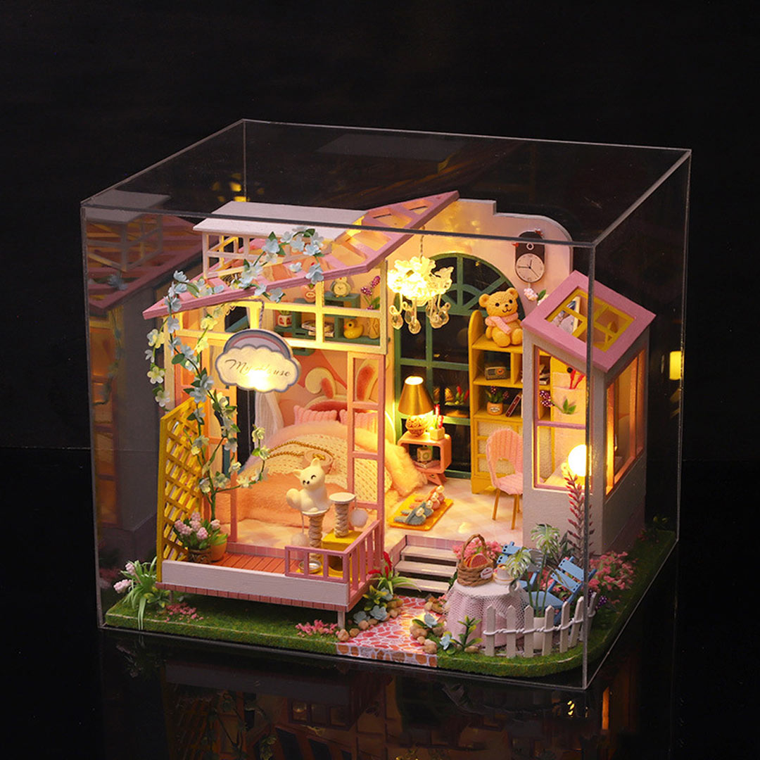 Garden House Dollhouse Miniature DIY House Kit