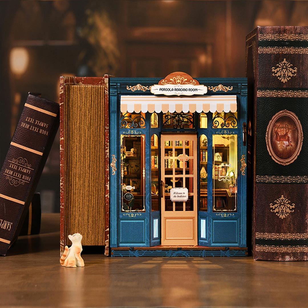 Pergola Reading Room DIY Wooden Book Nook Shelf Insert