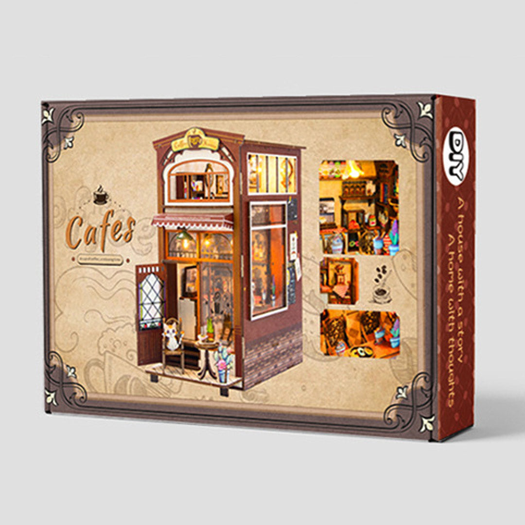 Coffee House DIY Wooden Book Nook Shelf Insert