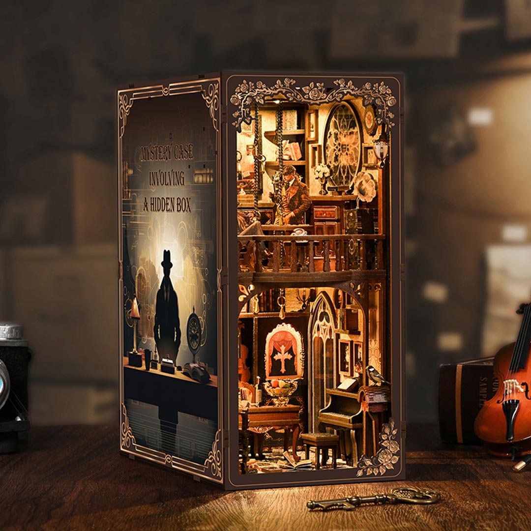 Dark Box Mystery DIY Wooden Book Nook Shelf Insert