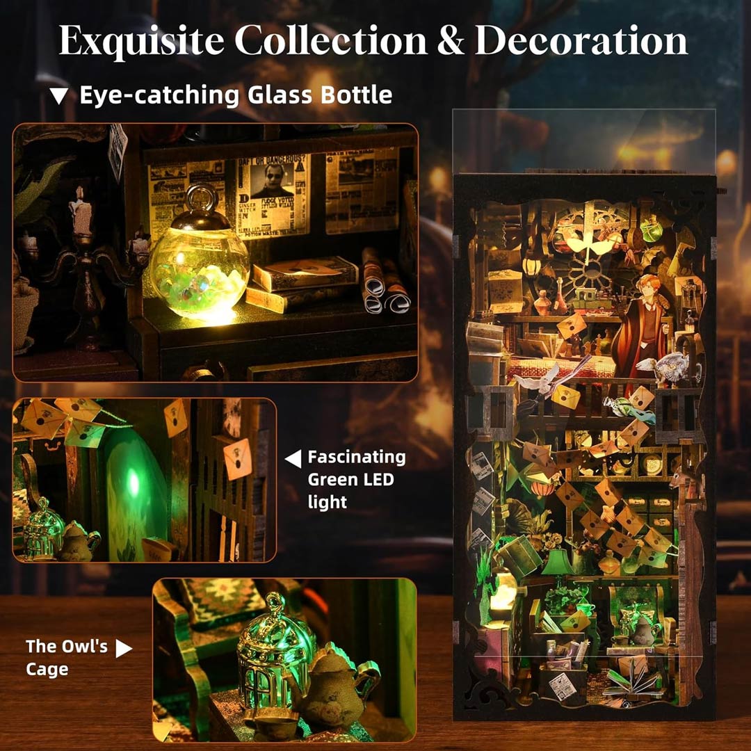 The House of Magic 3D Wooden Puzzle Book Nook Kit