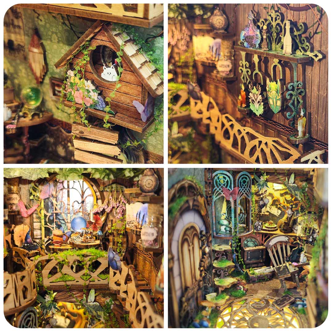 Green Fairyland DIY Book Nook Shelf Insert