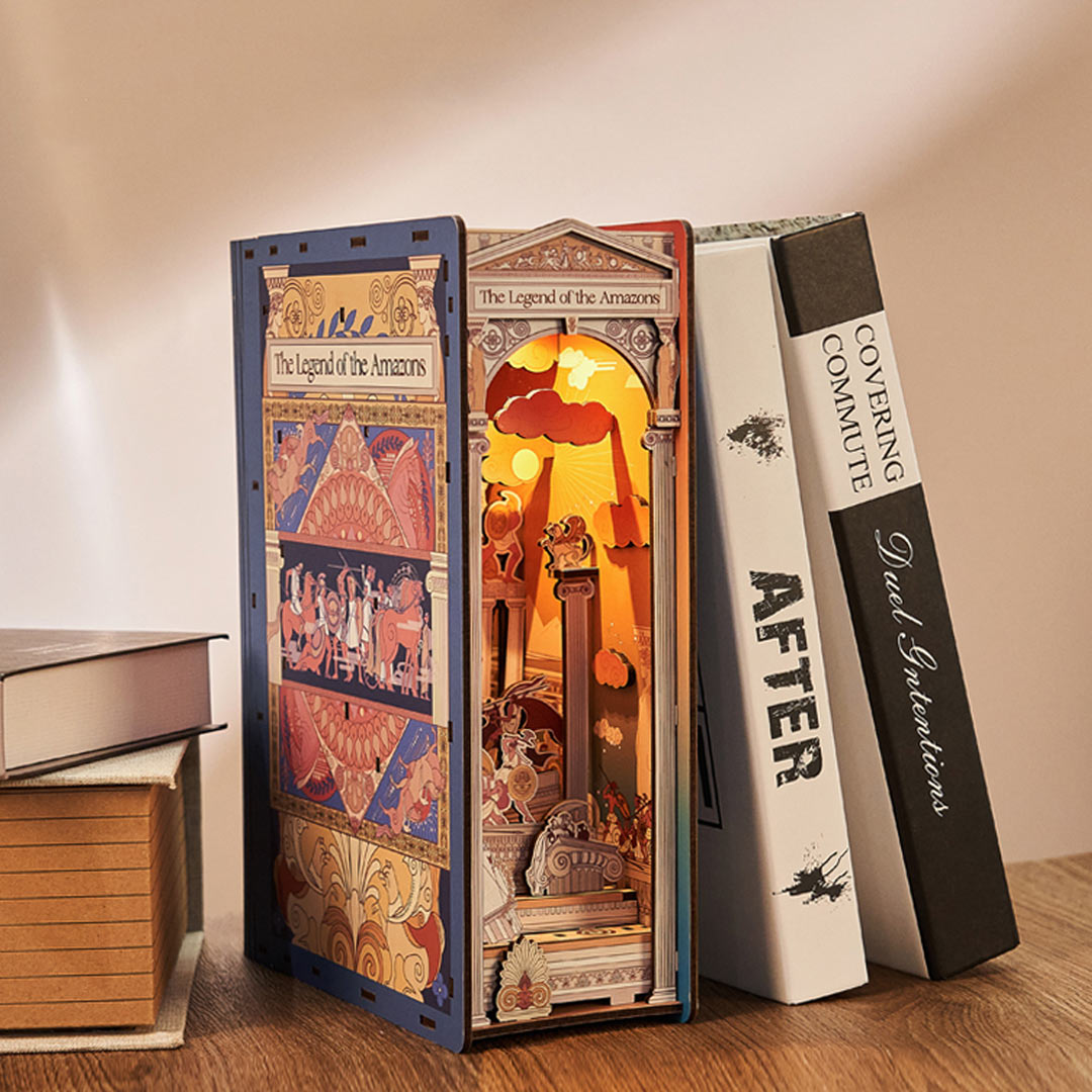 The Legend of the Amazons Wooden Book Nook