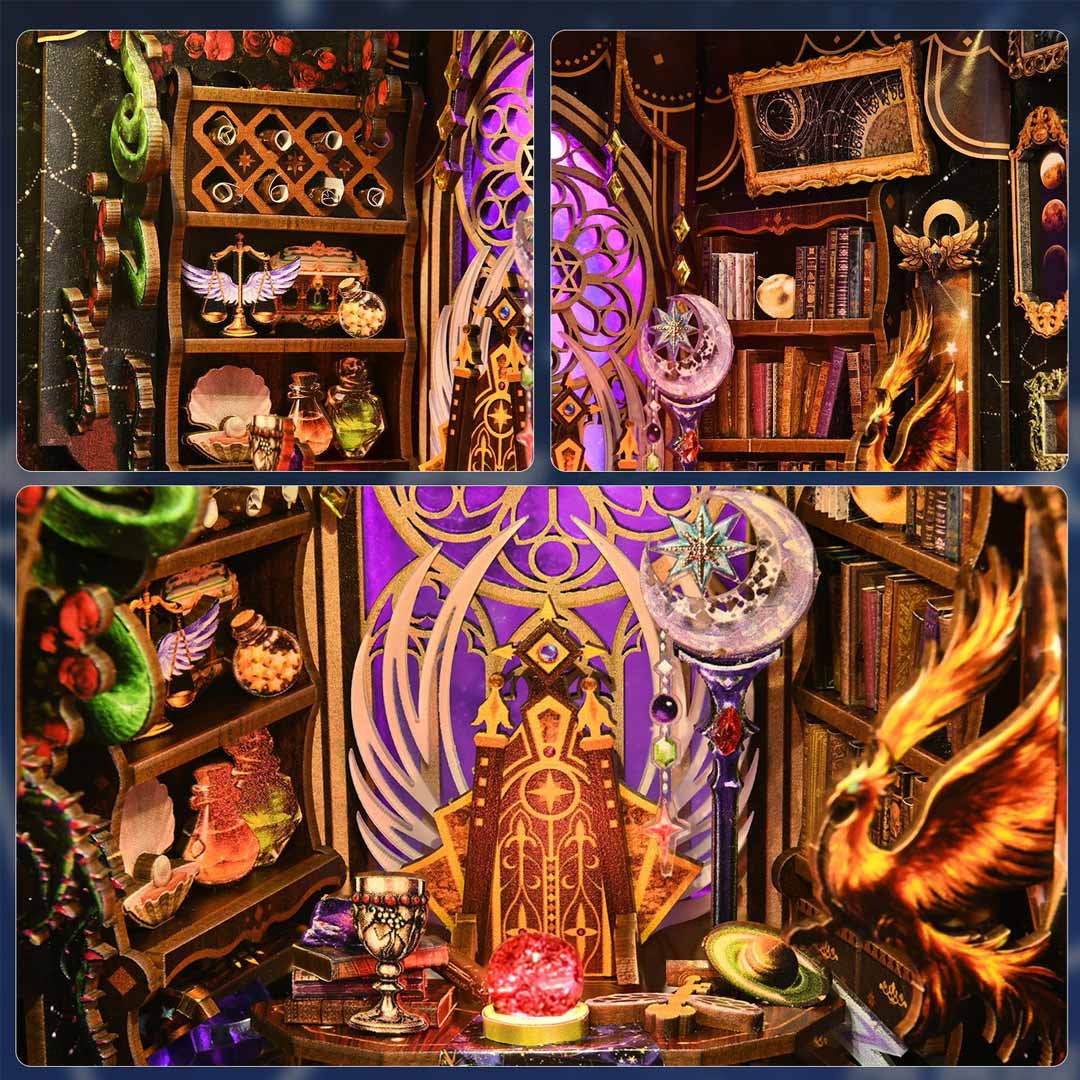 Mystic Zodiac DIY Wooden Book Nook Kit