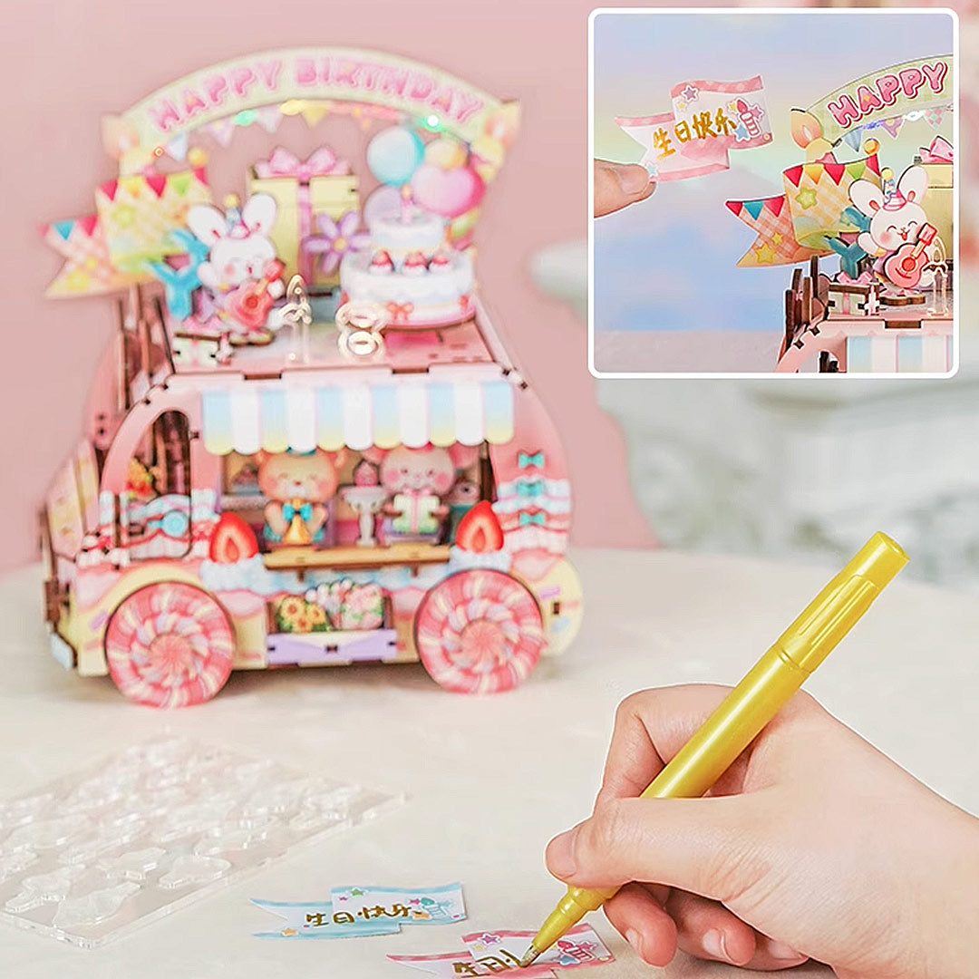 Happy Birthday DIY Wooden Music Box