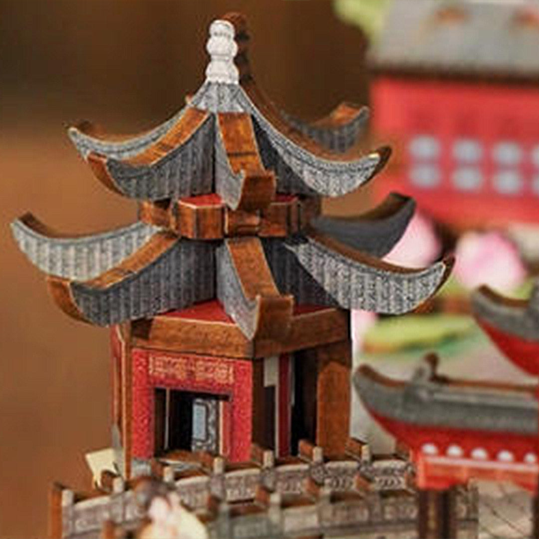 Confucius Temple DIY Wooden Music Box