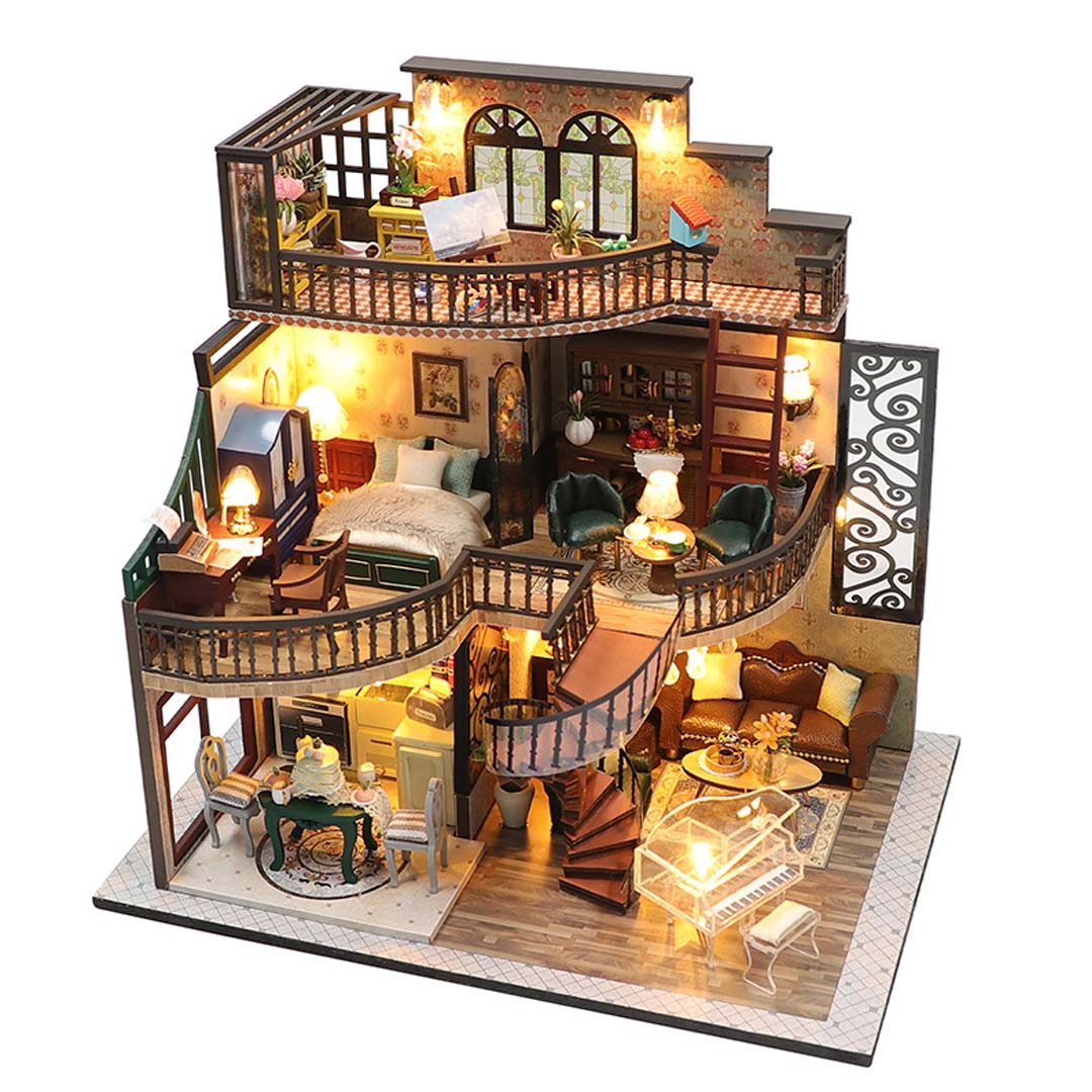 Dream Building Pavilion DIY Dollhouse Miniature Kit