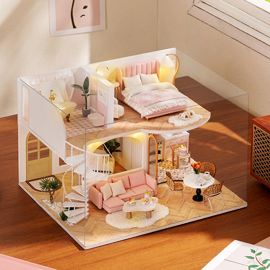 Spiral Staircase Loft DIY Miniature House Kit