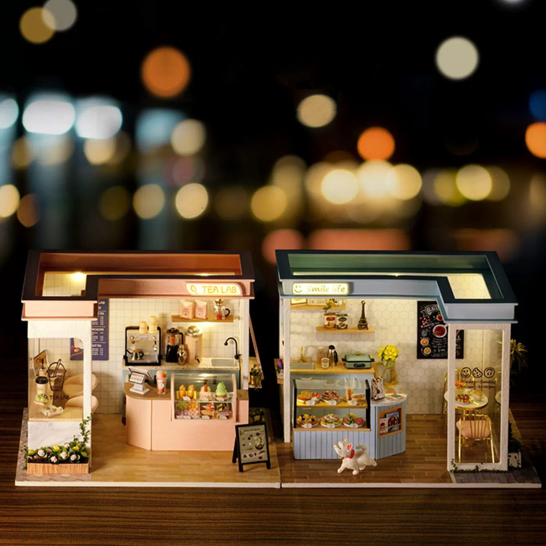 Sunshine Tea Shop Dollhouse Miniature DIY House Kit