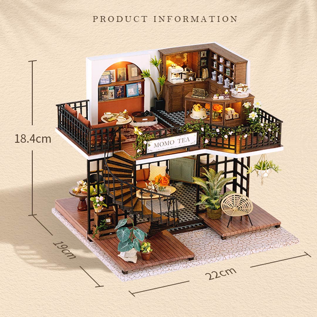 Forest Tea Shop DIY Dollhouse Miniature Kit