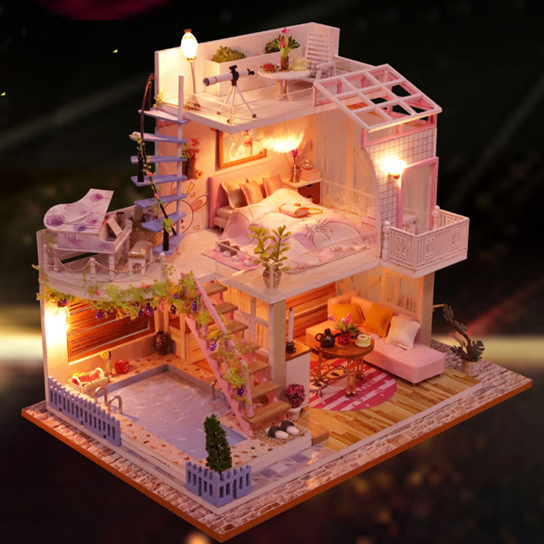 Meet The House DIY Wooden Miniature House Kit