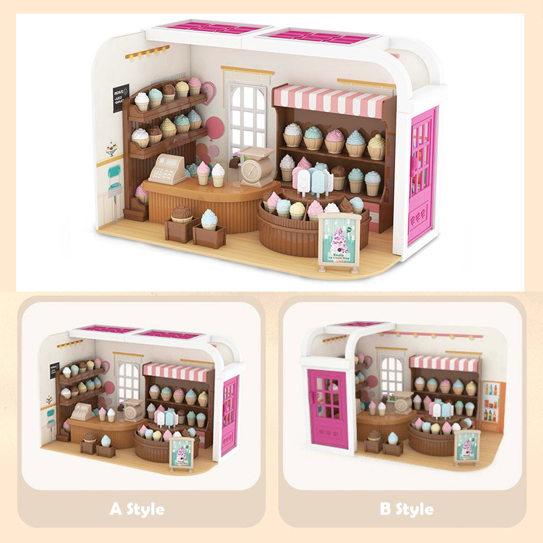 Mini Scene Kitchen Bedroom Dollhouse Kit