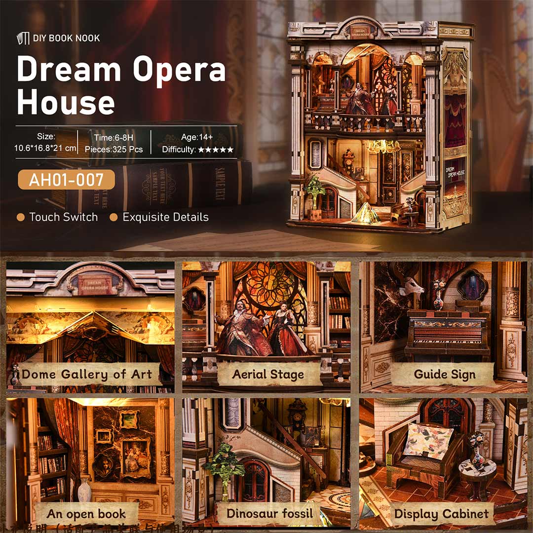 Dream Opera House DIY Wooden Book Nook Kit – Fifijoy