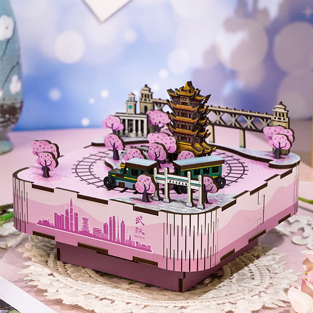 Wuhan Cherry Blossom Assembled Music Box