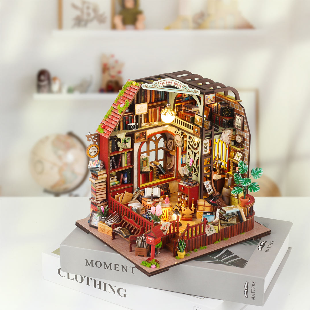 The Book House DIY Miniature Dollhouse Kit