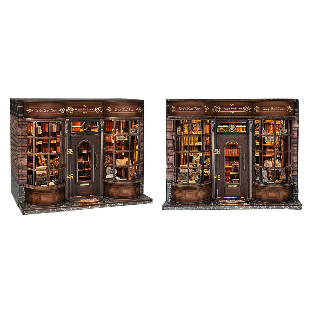 Hoggor Bookstore DIY Miniature House Kit