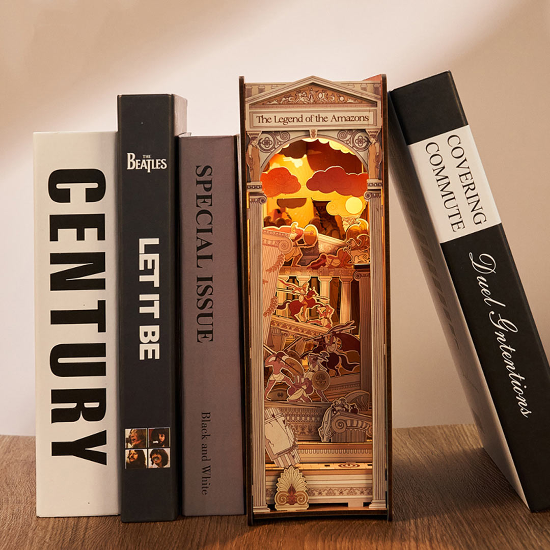 The Legend of the Amazons Wooden Book Nook