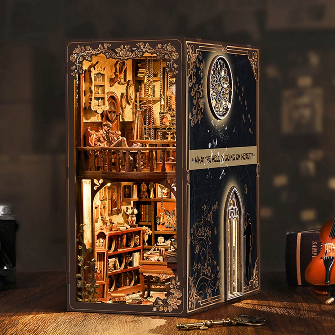 Dark Box Mystery DIY Wooden Book Nook Shelf Insert