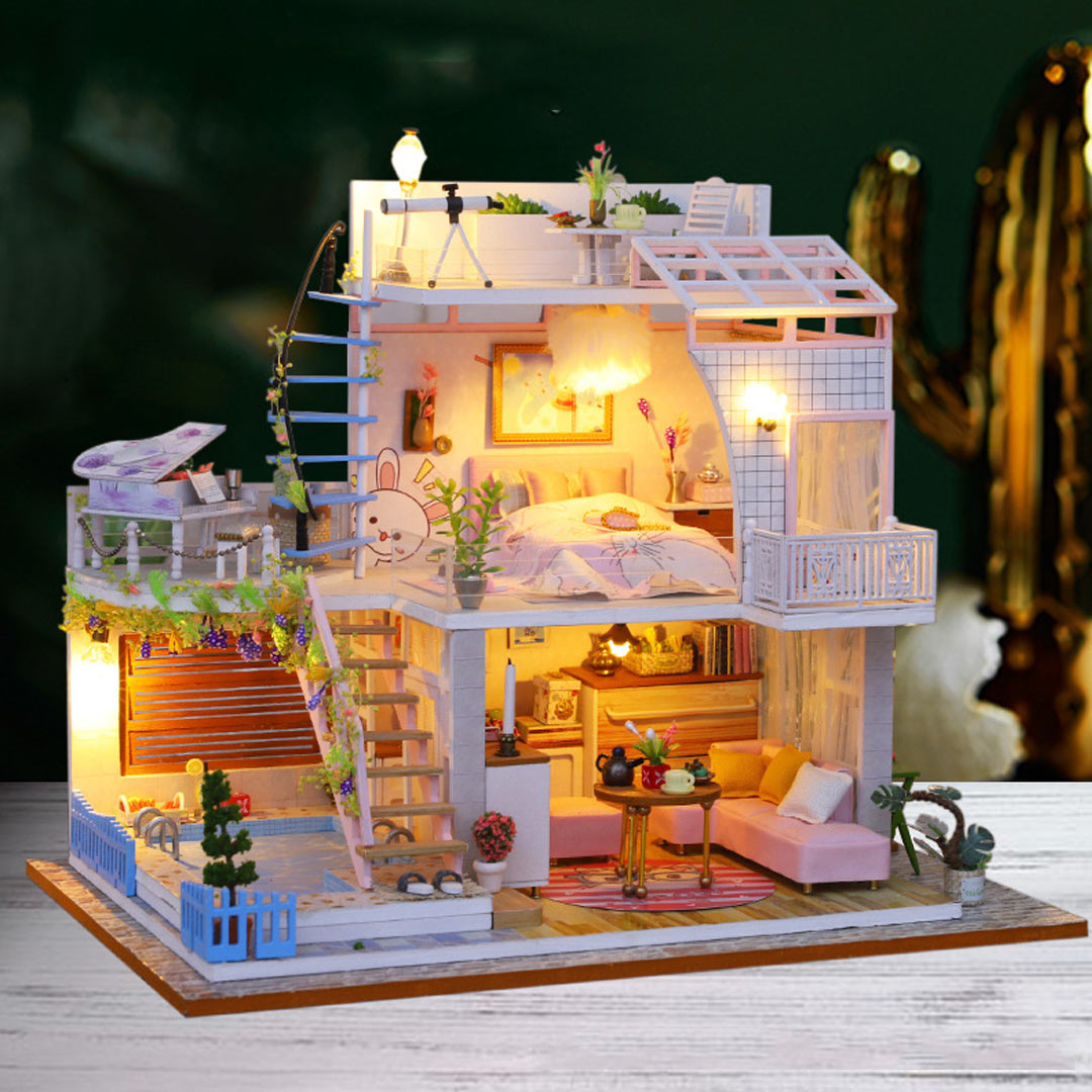 Meet The House DIY Wooden Miniature House Kit – Fifijoy