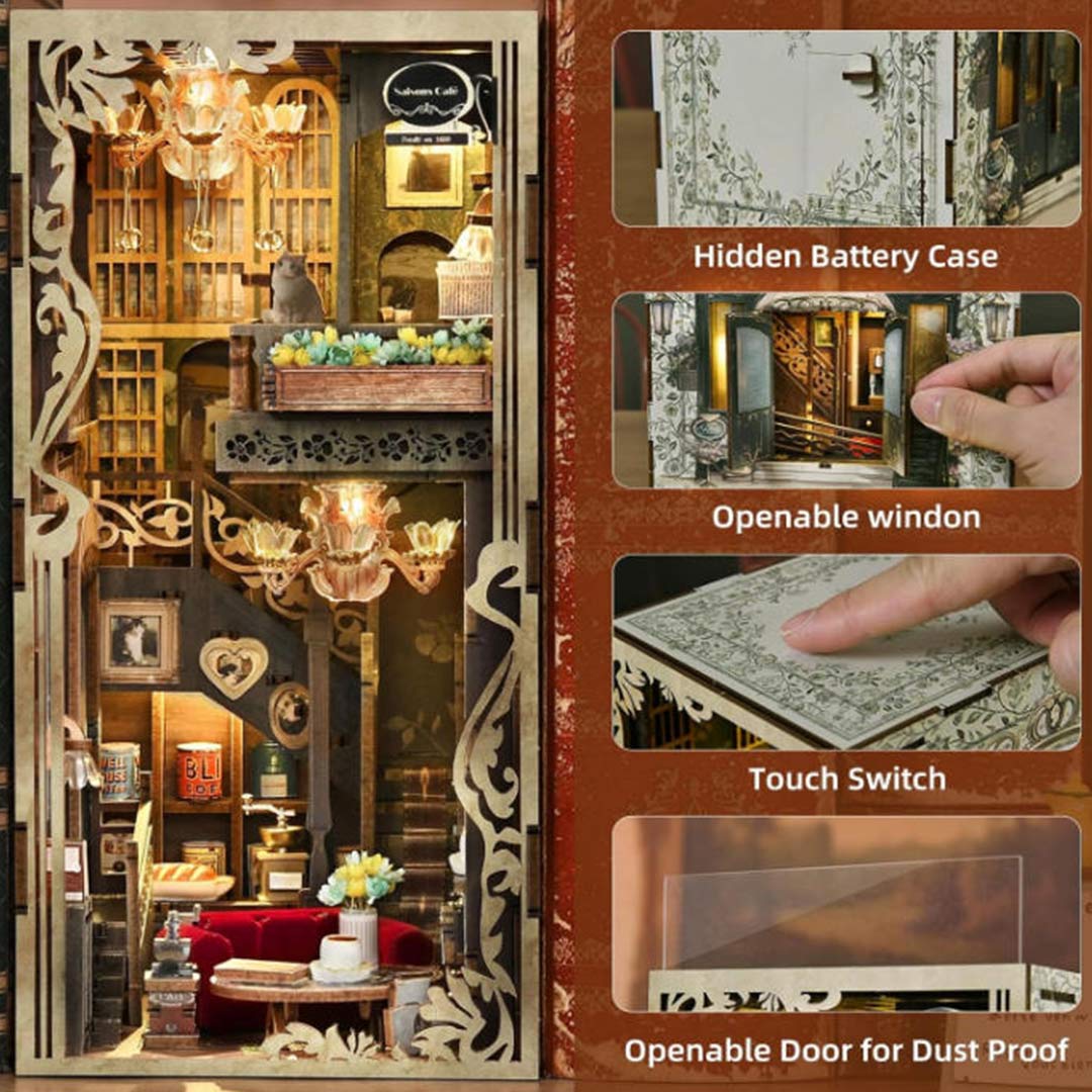 Saisons Café DIY Wooden Book Nook Shelf Insert