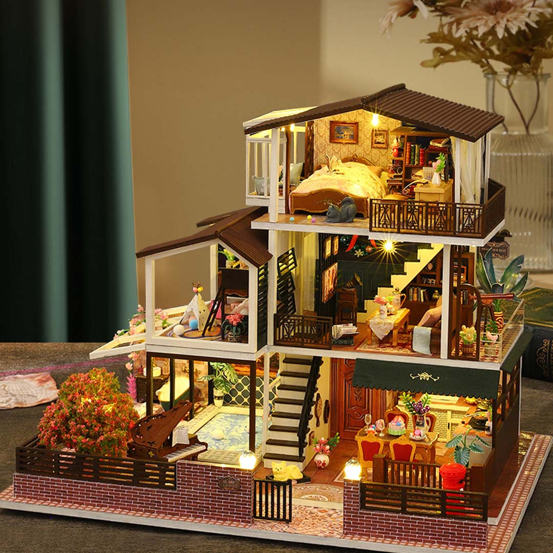 Romantic Villa DIY Miniature House Kit