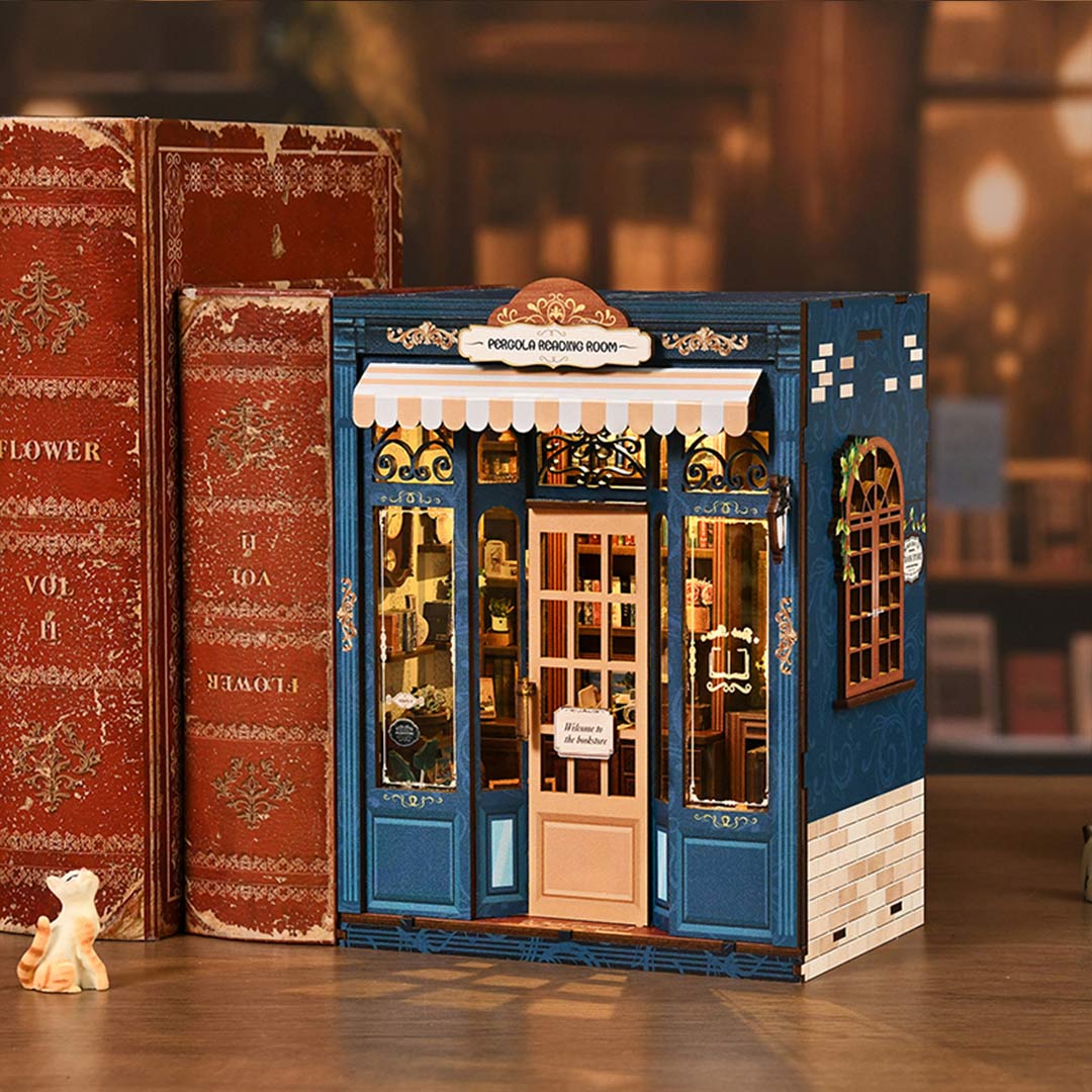 Pergola Reading Room DIY Wooden Book Nook Shelf Insert