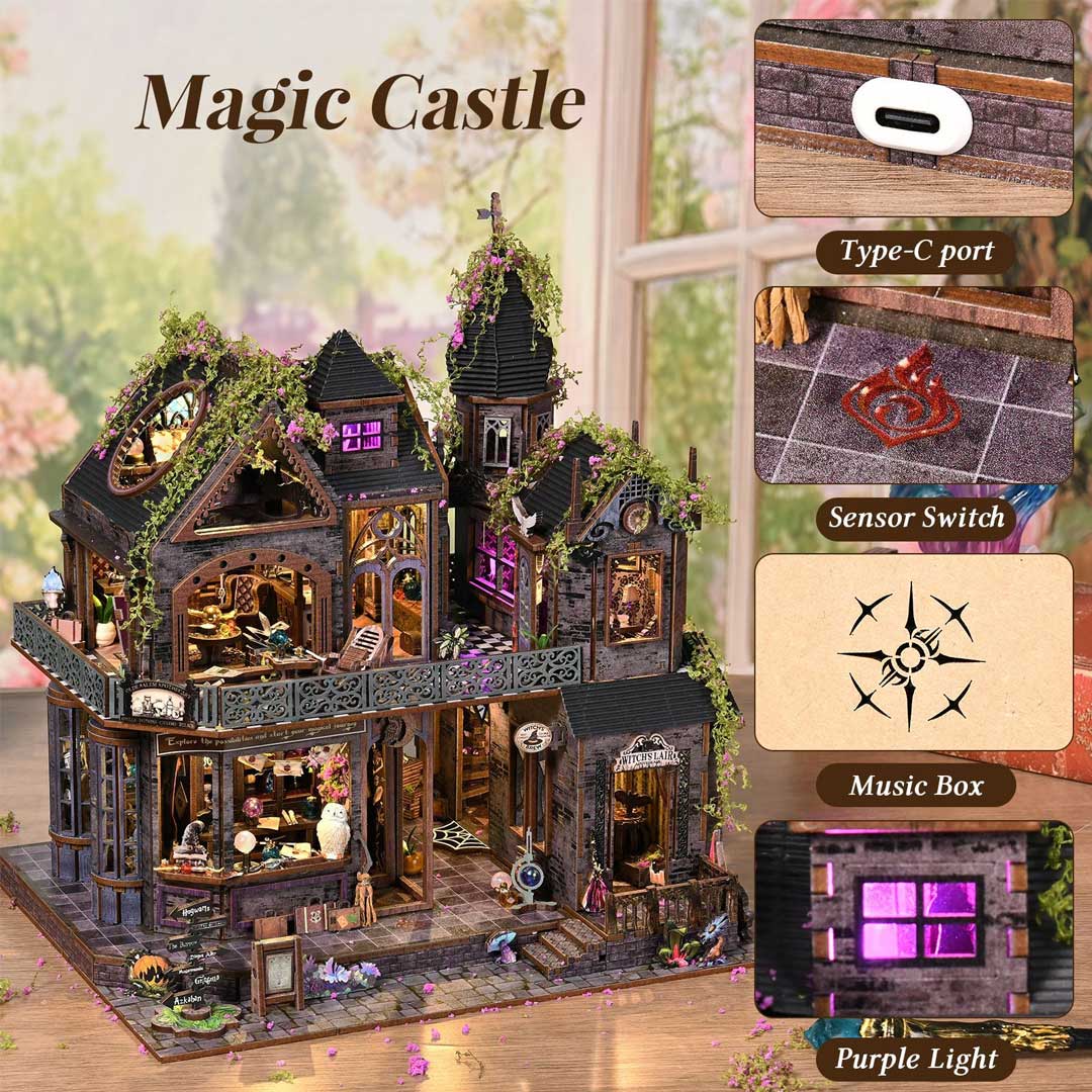 Magic Castle DIY Miniature Dollhouse Kit – Fifijoy