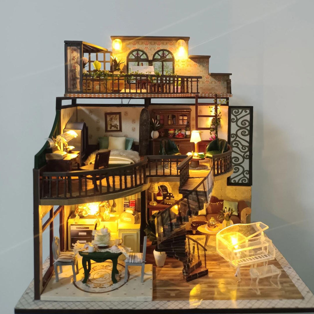 Dream Building Pavilion DIY Dollhouse Miniature Kit